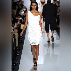 MICHAEL KORS Collection / White Drapped Dress​​​​